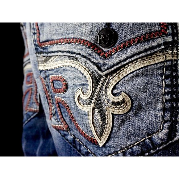 Rock Revival Jeans "Glendon" Acid Wash Shorts Jorts 32 NWT MSRP $220 RARE - Picture 7 of 8